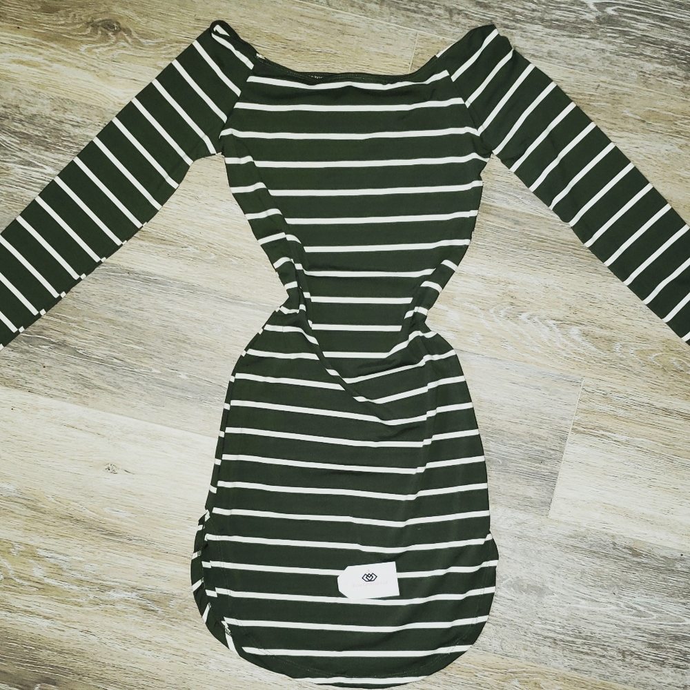 Long sleeve striped dress